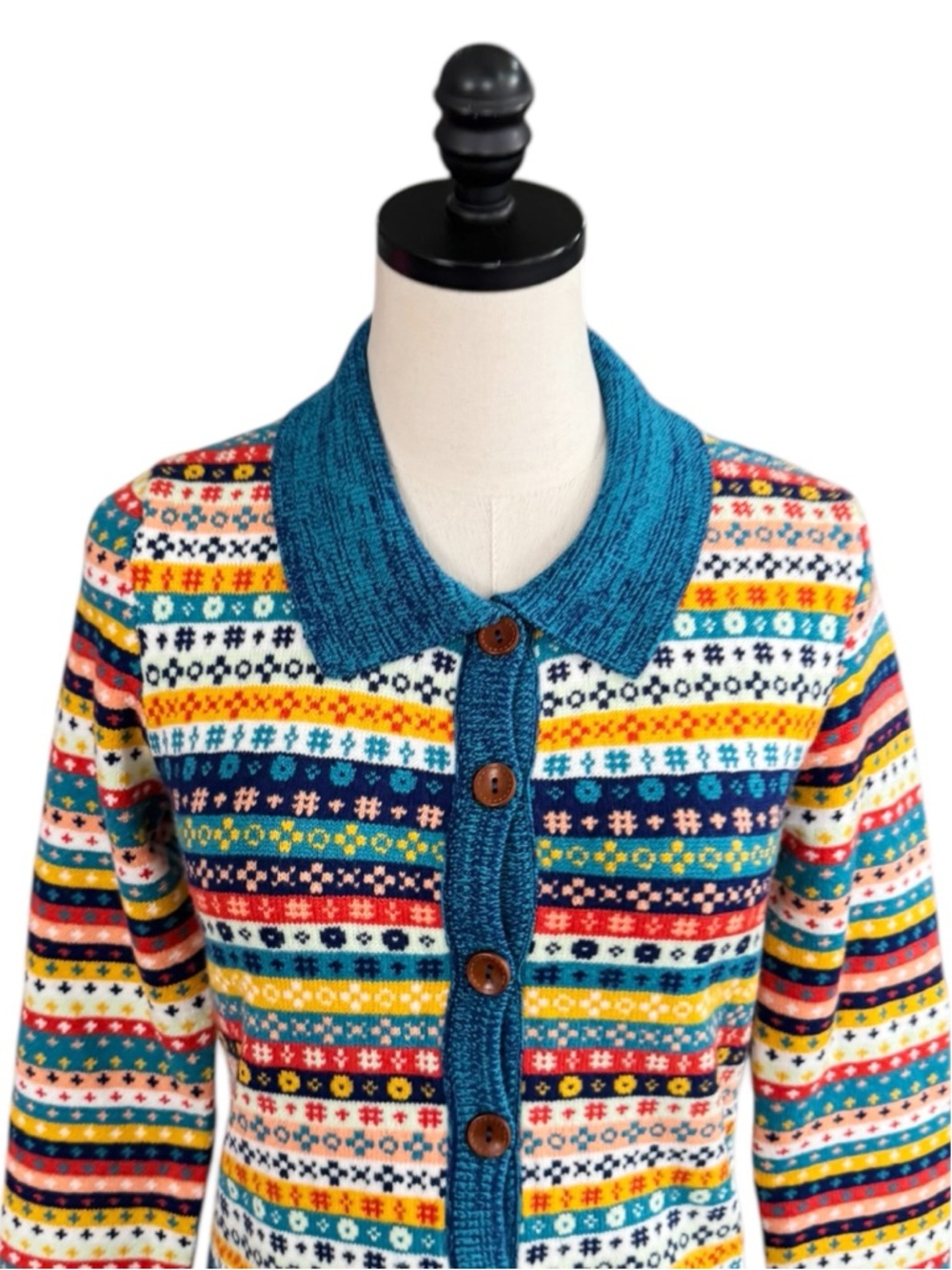 Free People Oak And Pine Fair Isle Cardigan | SMALL NWT - Picture 4 of 12